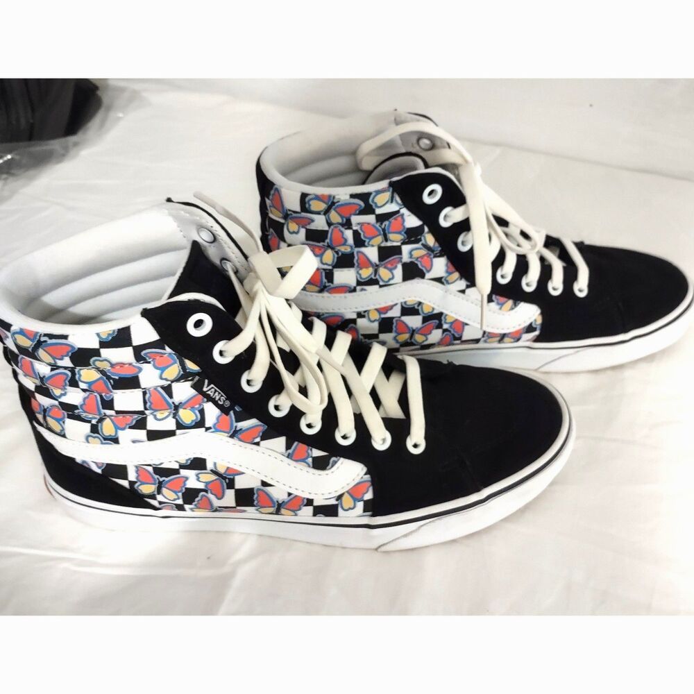 Vans Filmore Hi Butterfly Checkerboard High Top Skate Sneakers 2021
